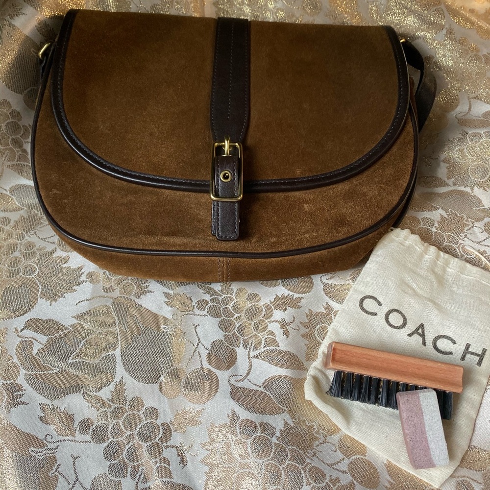 Coach suede hobo bag